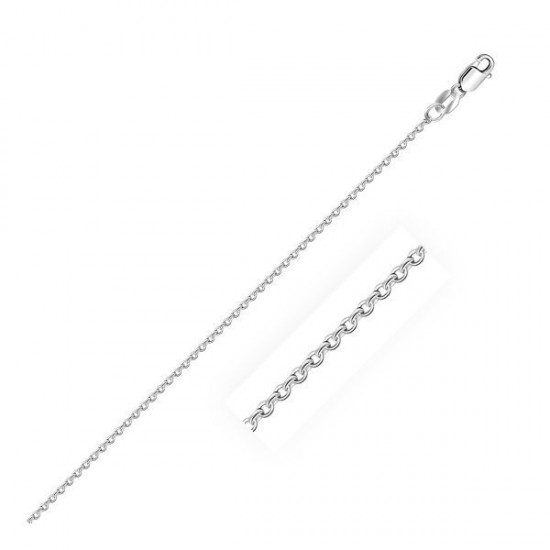 18k White Gold Cable Chain 1.1mm 18k White Gold Cable Chain 1.1mm
